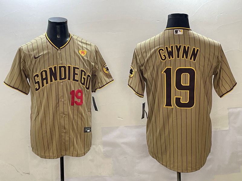 Men San Diego Padres #19 Gwynn Brown Stripe Game 2025 Nike MLB Jersey style 11
